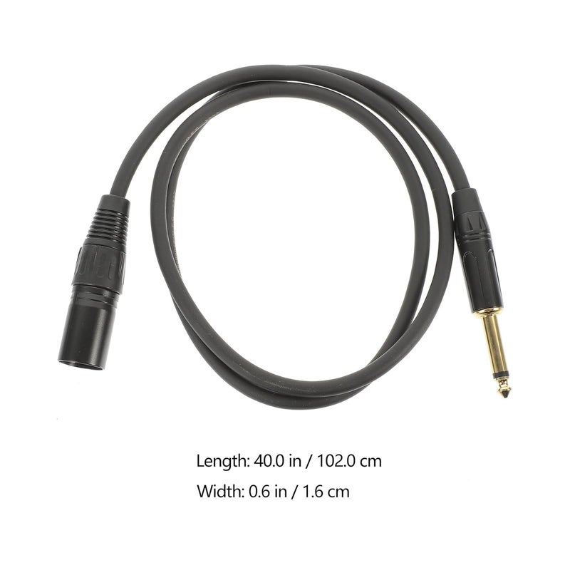 2Pcs 6.35mm TRS to XLR Male Microphone Cable 1M for Live Sound Stage Studio - Image 2